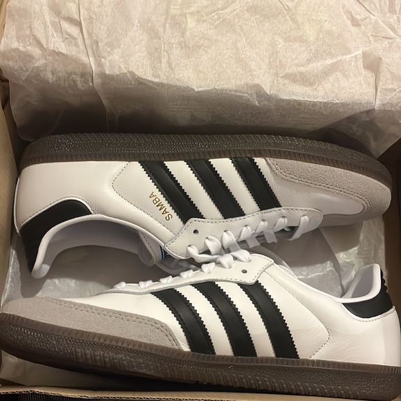 Adidas original Samba OG sneakers in white and black size: mens/7.5 Women’s/ 8.5 - Picture 6 of 10